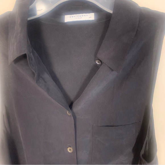 Equipment Femme 100% Button Front Sleeveless A Line Dress - Picture 2 of 9